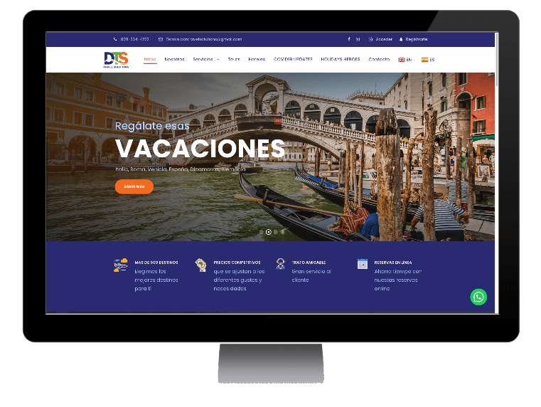 sitio web Dominican Travel Solutions
