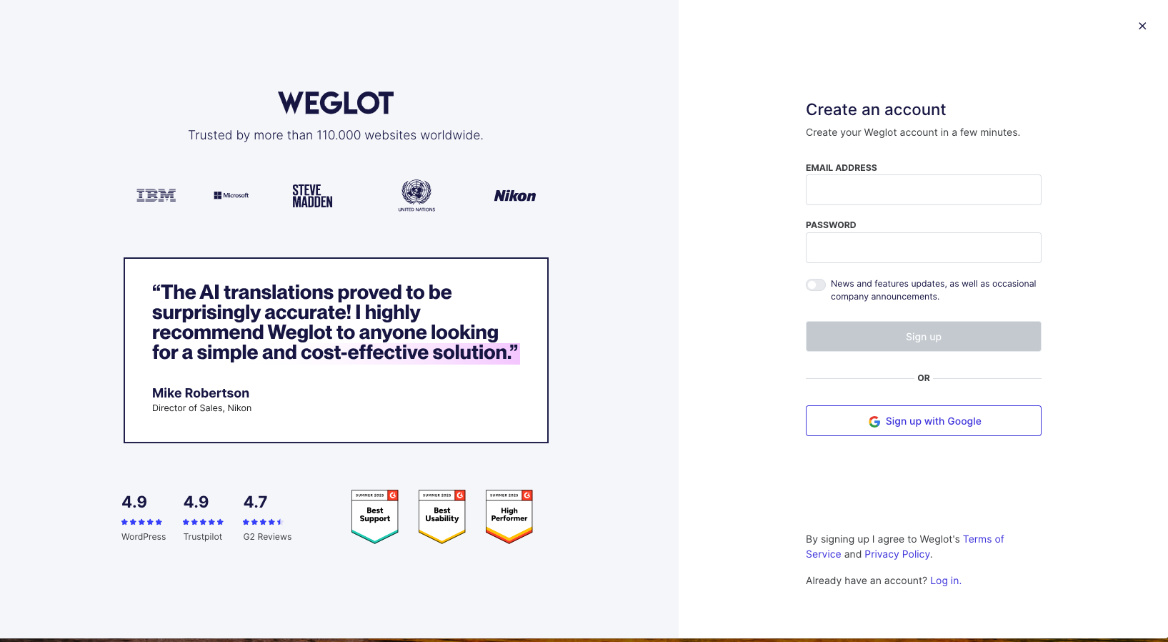 Registro weglot Cupón exclusivo Weglot noviembre 2025: 15 % de descuento de por vida + 3 meses gratis